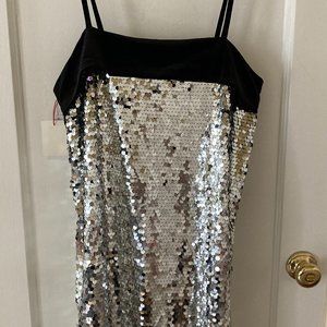 Silver Sequin Dress
